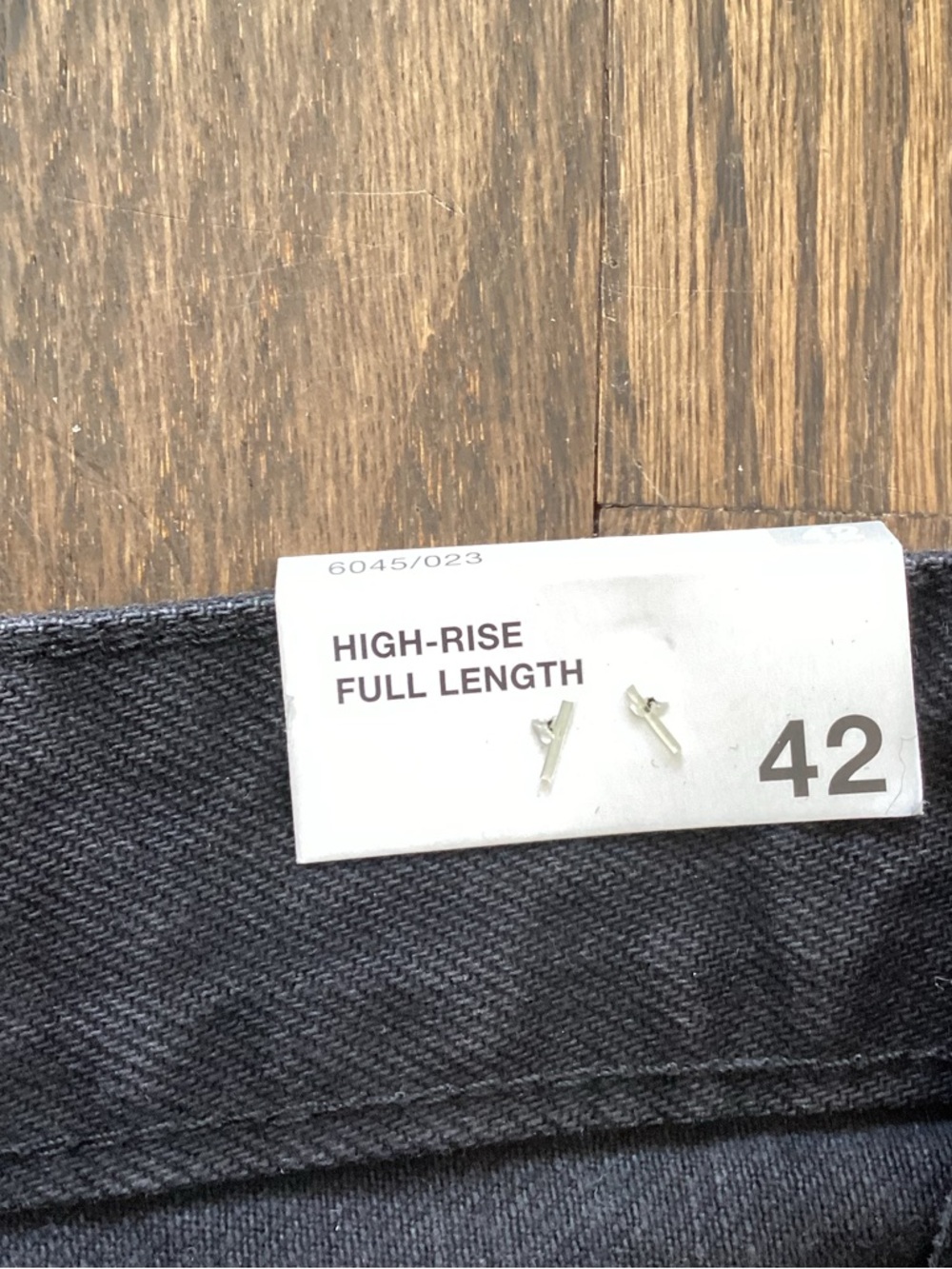 Zara Black Denim High-Rise Wide Leg Full Length Jeans Raw Hem Size 10 - Picture 9 of 13